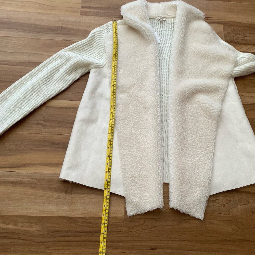 Cozy Cream Hooded Knit & Sherpa Cardigan - Picture 4 of 11